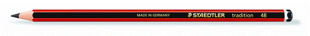 Staedtler Tradition Black Lead Pencils 4B - Image 1