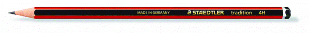 Staedtler Tradition Black Lead Pencils 4H - Image 1