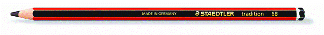 Staedtler Tradition Black Lead Pencils 6B - Image 1