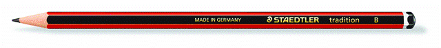 Staedtler Tradition Black Lead Pencils B - Image 1