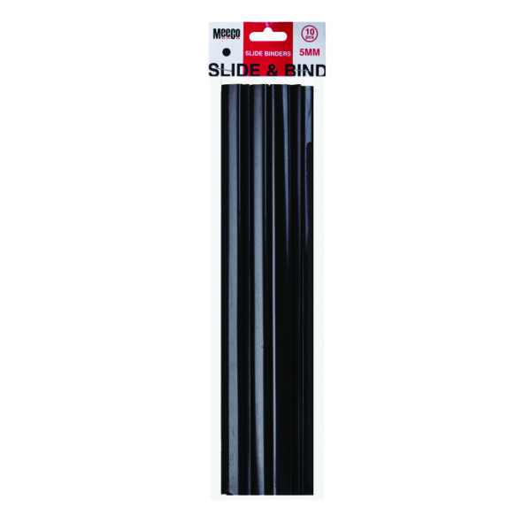 Meeco Slide Binders A4 Black 10 Pack