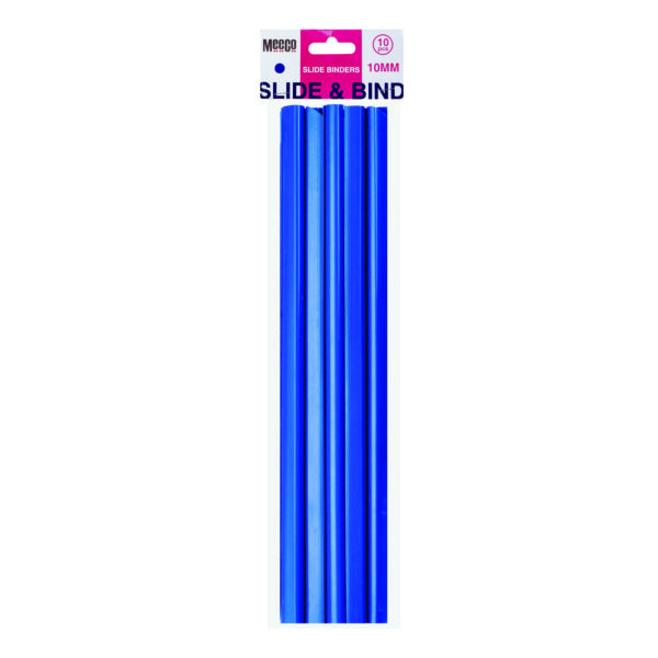 Meeco Slide Binders A4 Blue 10 Pack