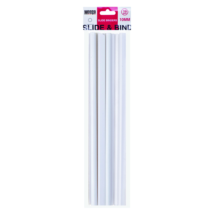 Meeco Slide Binders A4 White 10 Pack - Image 1