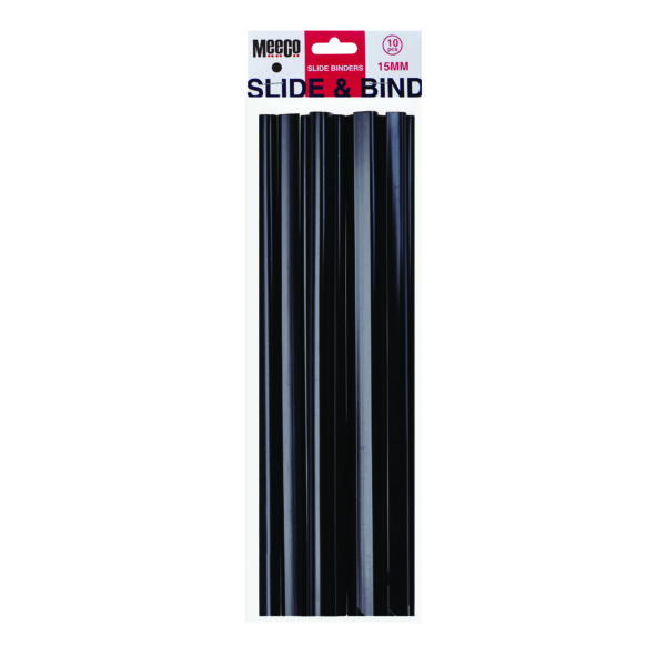 Meeco Slide Binders A4 Black 10 Pack