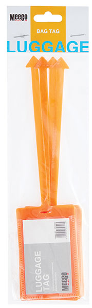 Meeco Luggage Tags Orange 5 Pack