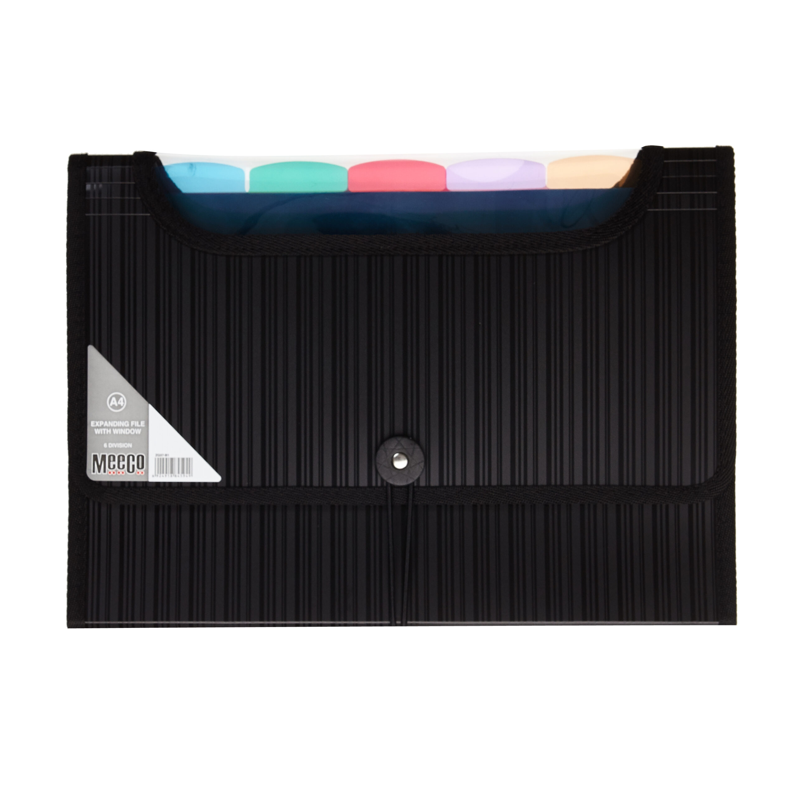Meeco A4 Expanding Files With Window Black - Image 1