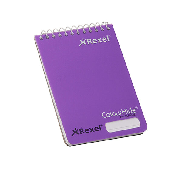 Rexel Colourhide Pocket Notebooks 112x77mm Purple 96