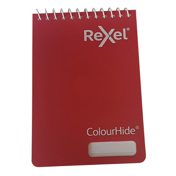 Rexel Colourhide Pocket Notebooks 112x77mm Red 96 Pack