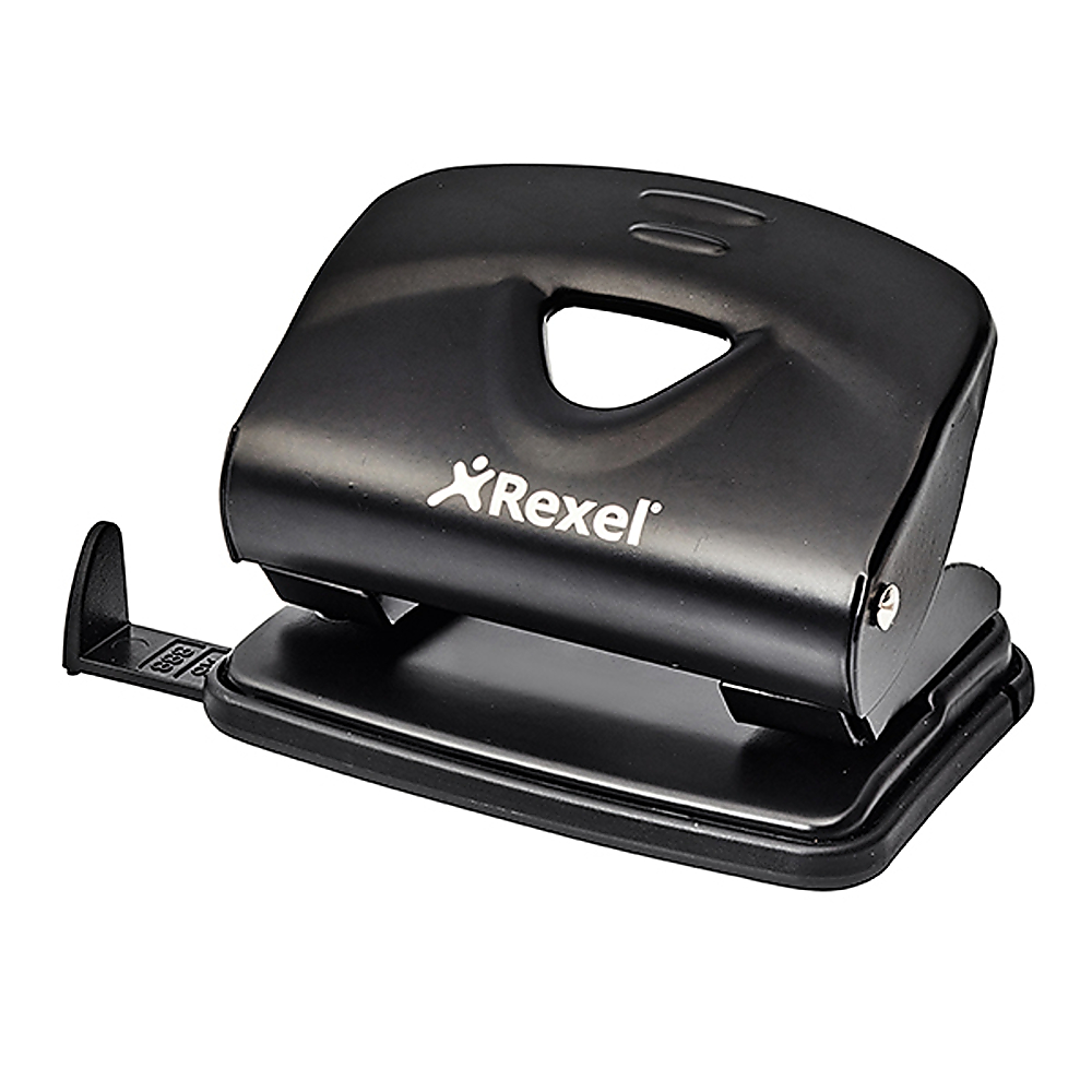 Rexel V210/v220/v230/v240 2-hole Punches Black 20 Sheets - Image 1
