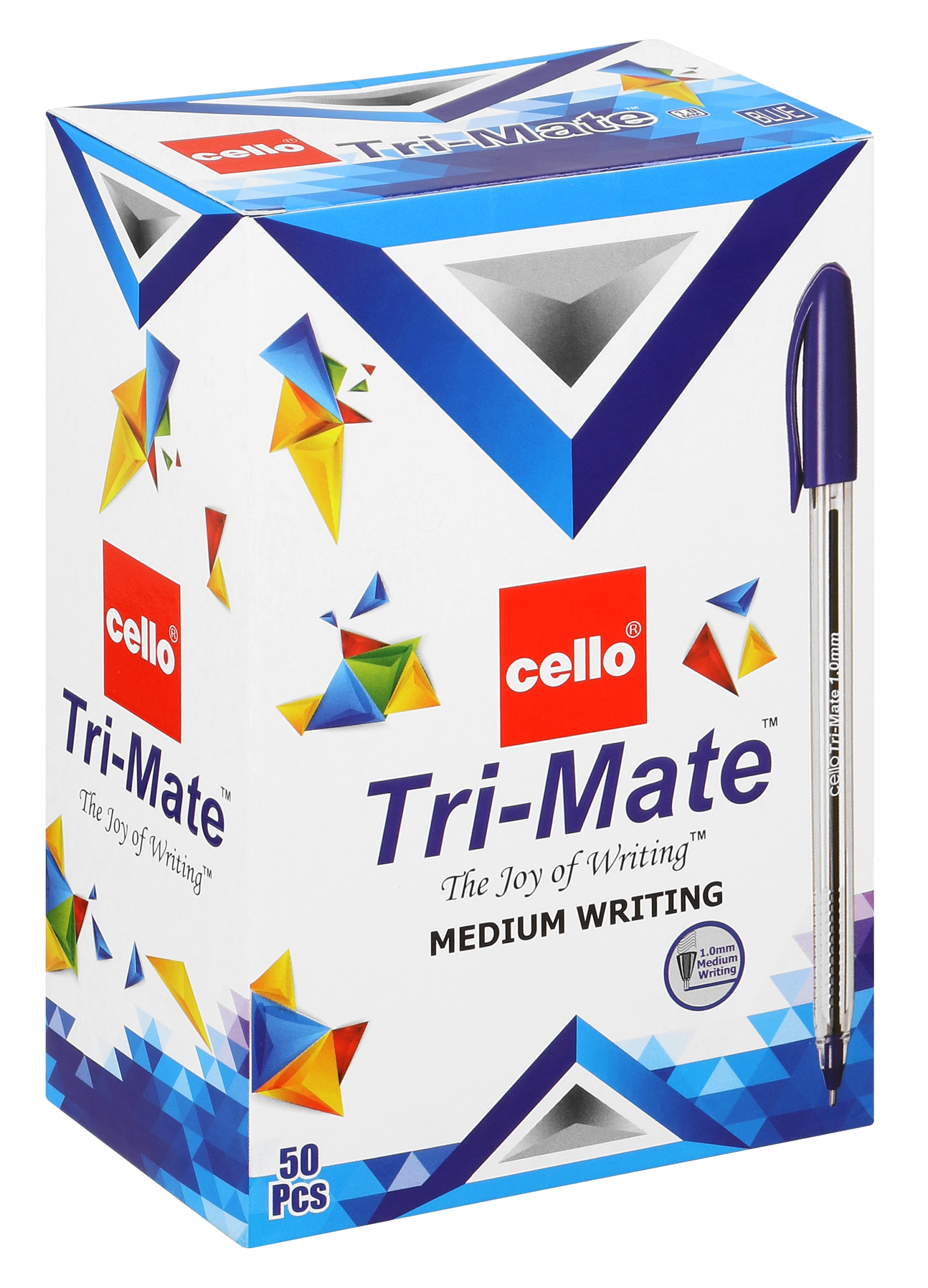 BIC Trimate Cello Ballpoint Pen 1.0mm Blue - Image 1