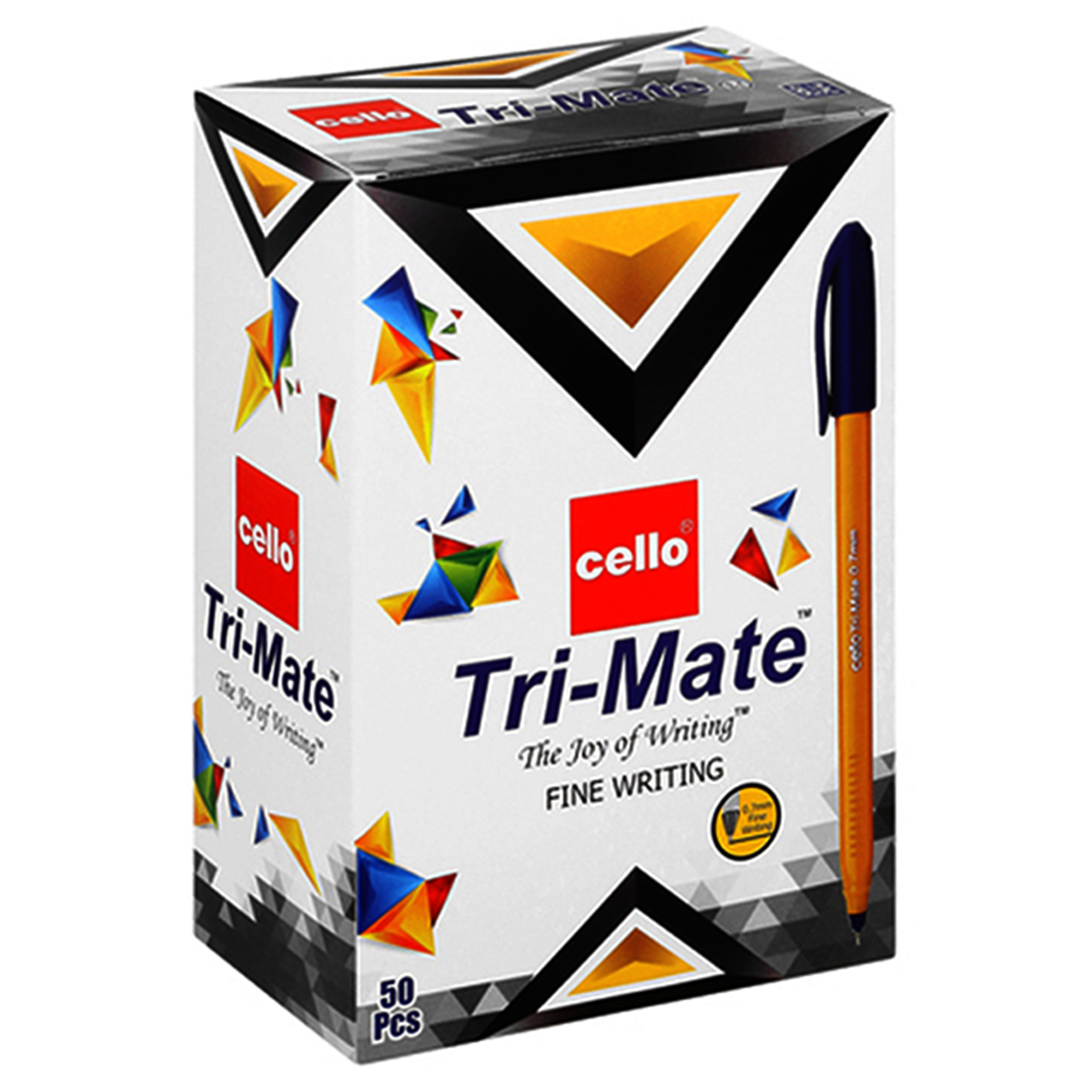 BIC Trimate Cello Ballpoint Pen 1.0mm Black - Image 1