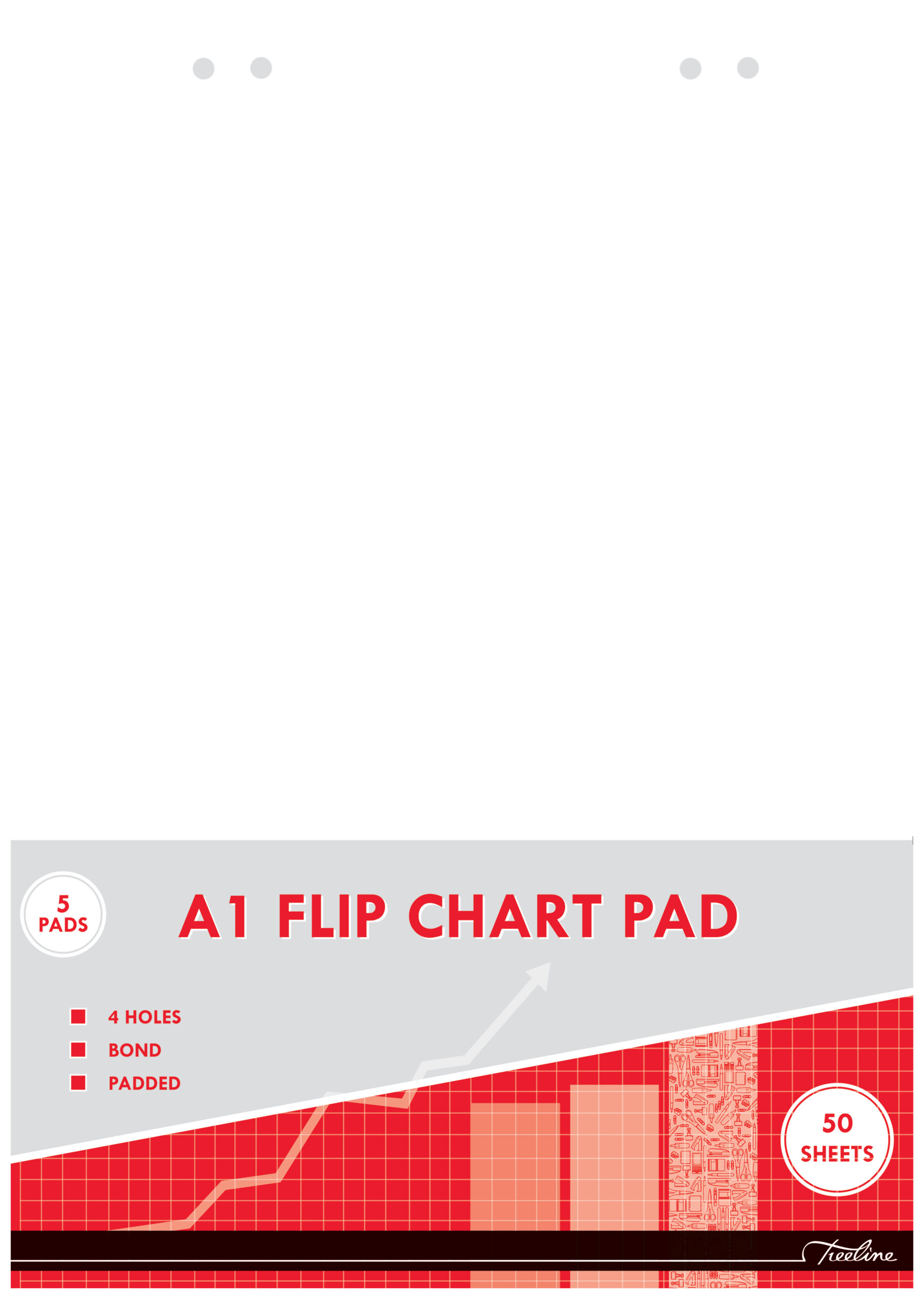 Treeline Flip Chart Pads 50 Pack A1 - Image 1