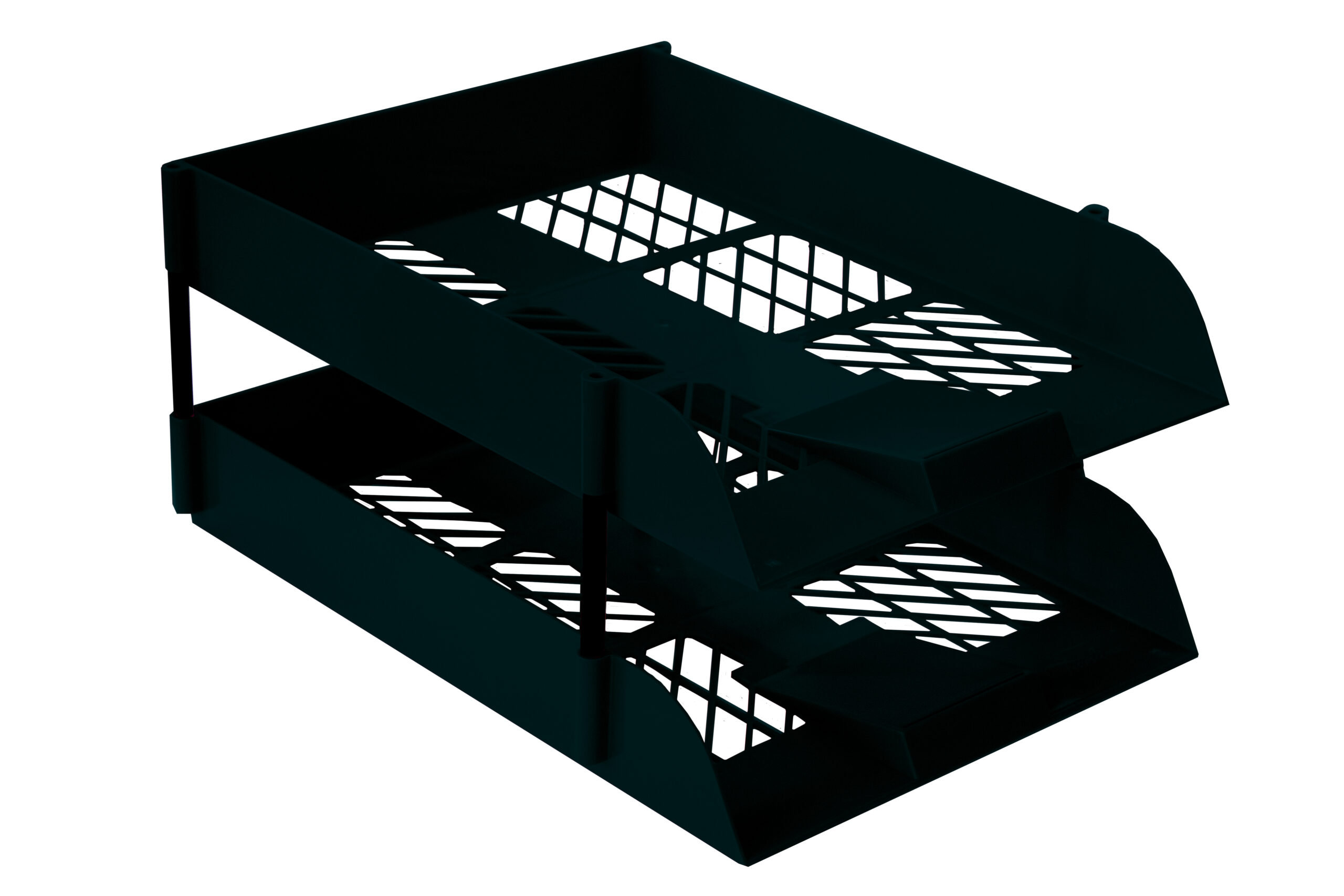 Treeline Letter Tray Sets Black 2 Pack A4 - Image 1