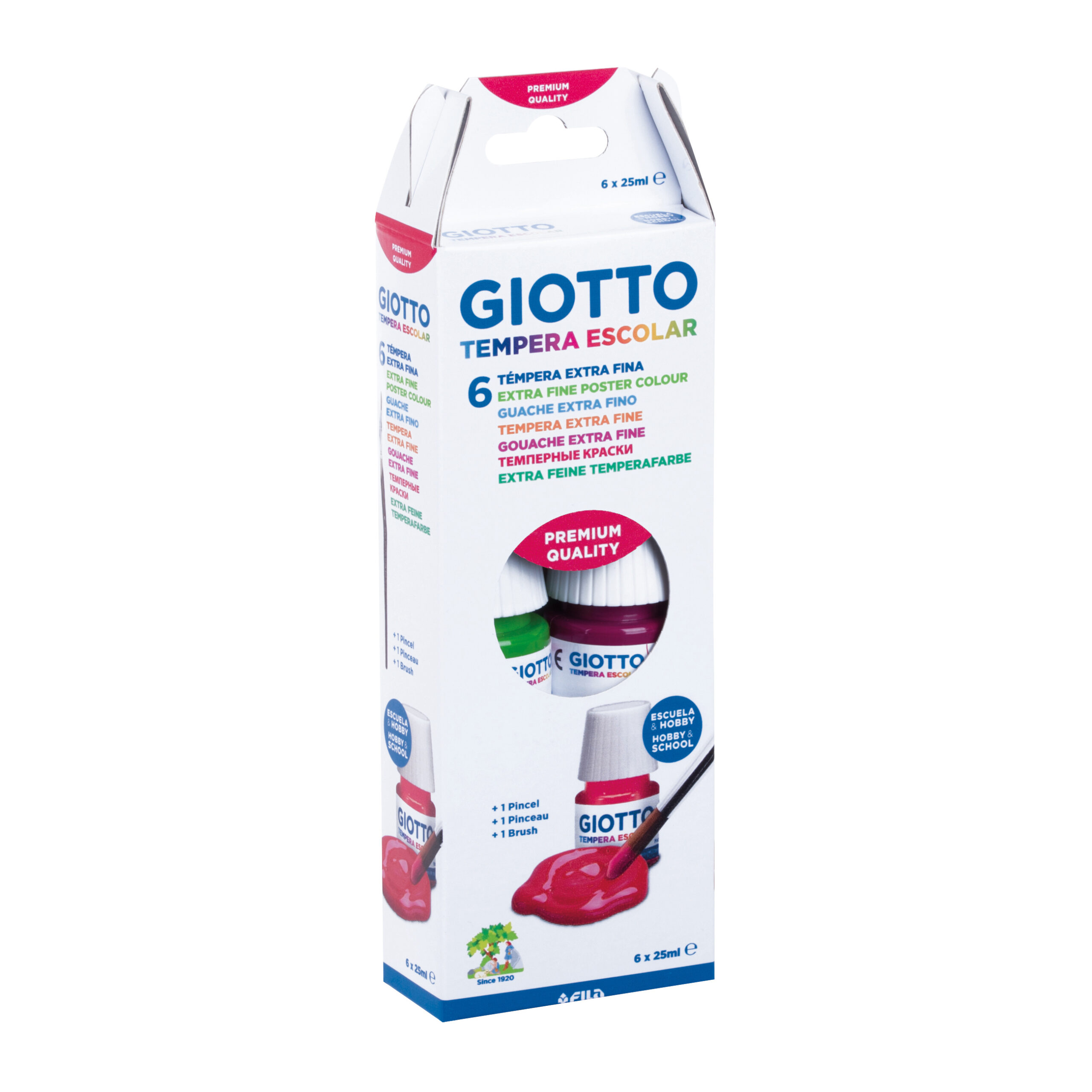 Giotto Paint Pot 25ml 6 Pack - Image 1