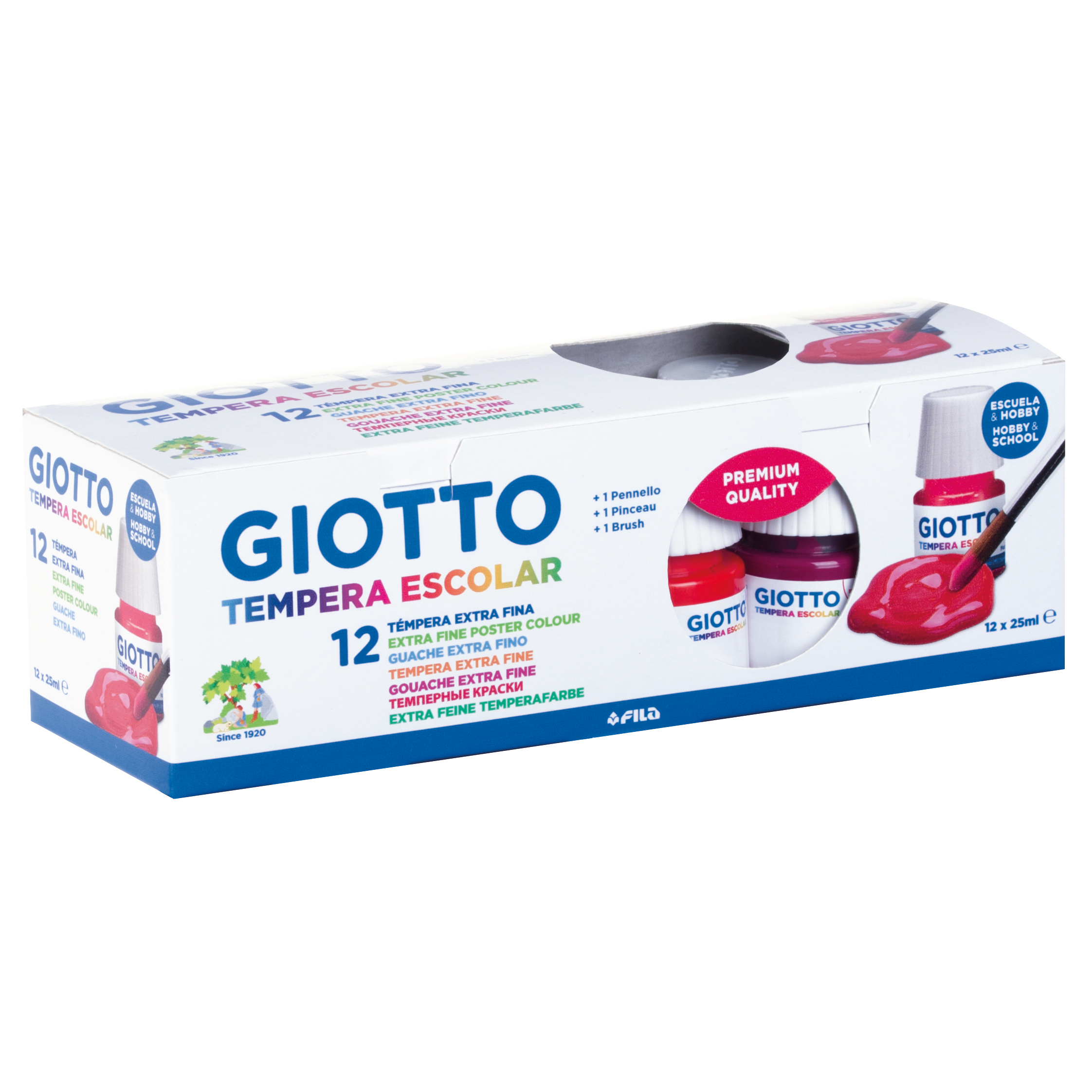 Giotto Paint Pot 25ml 12 Pack - Image 1