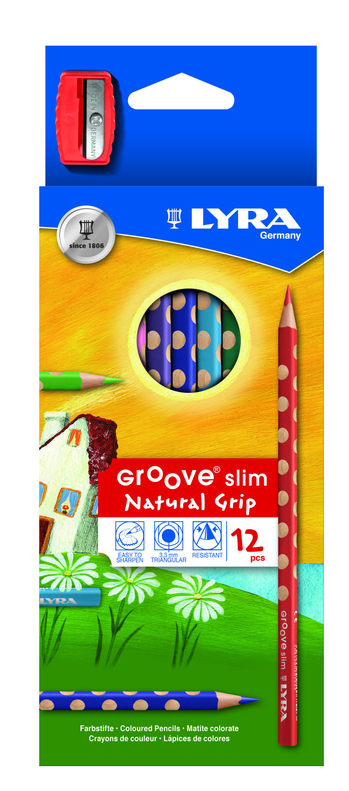 Lyra Groove Slim Coloured Pencils 12 Pack - Image 1