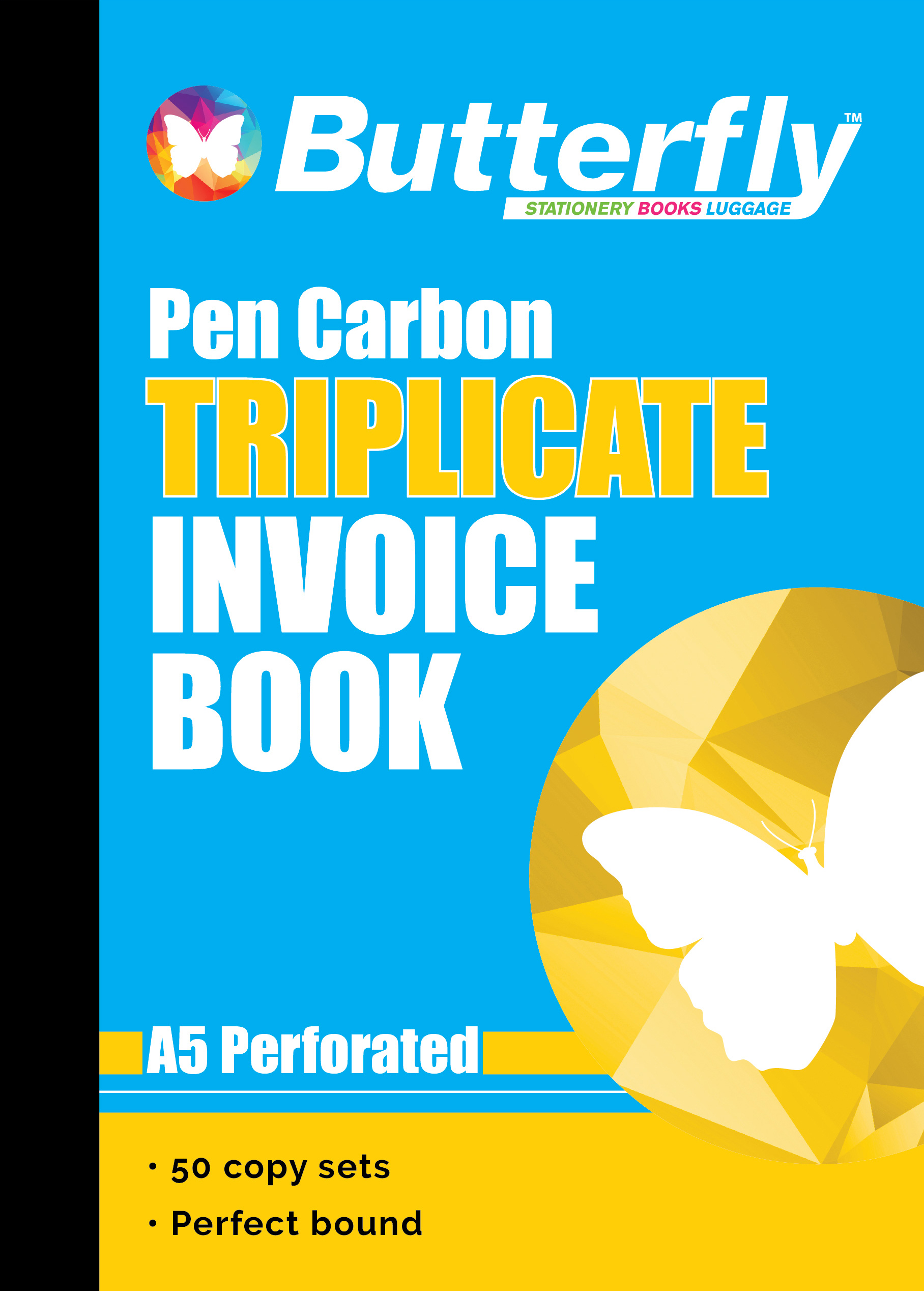 Butterfly Pen Carbon Books A5 50 Pack A5 50 Sets Invoice - Image 1