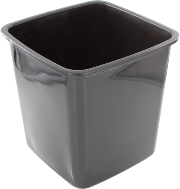 Bin Waste Butterfly Plastic 16.5L Sq Blk