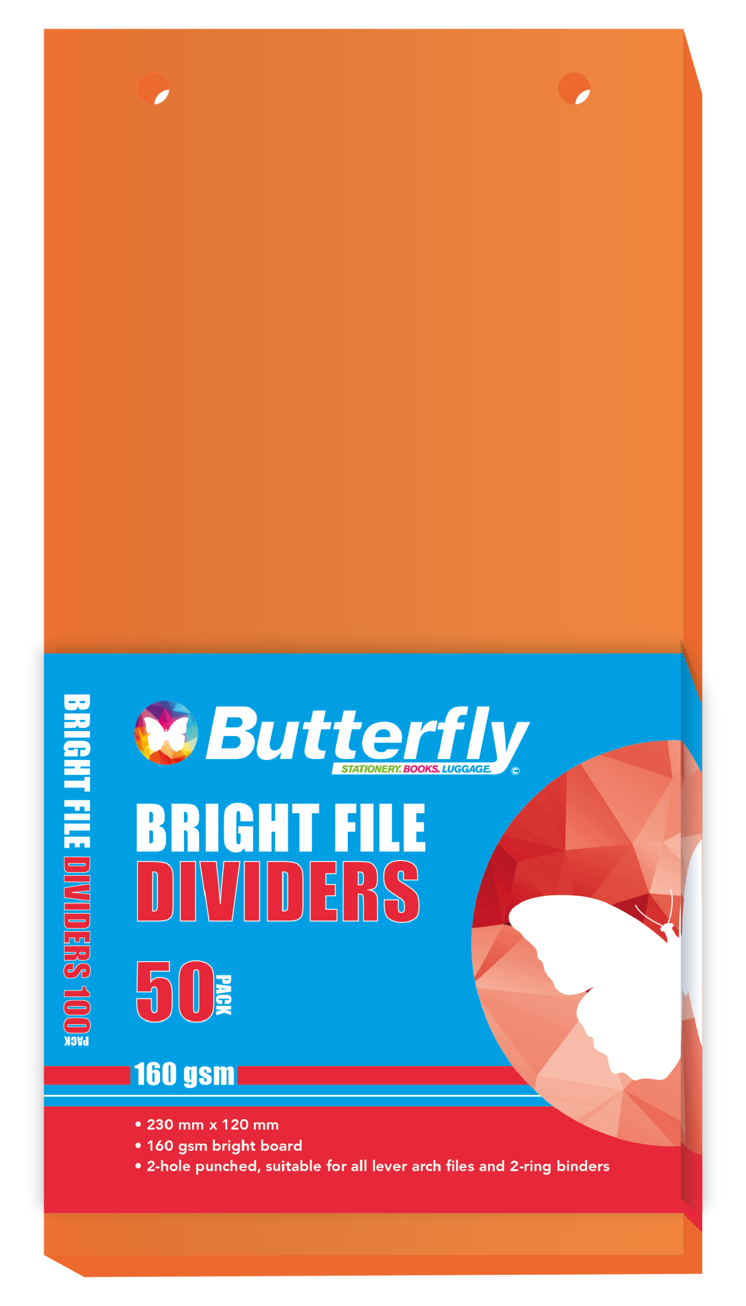 Divider File Butterfly BrightOra 50Pk - Image 1