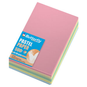 Butterfly 80gsm Mixed Paper Reams A4 Assorted Pastel 500 Pack - Image 1