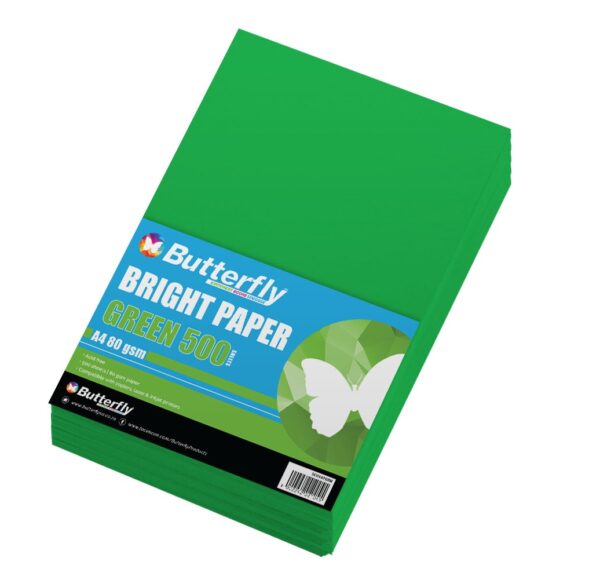 Butterfly 80gsm Bright Paper A4 Green 500 Pack