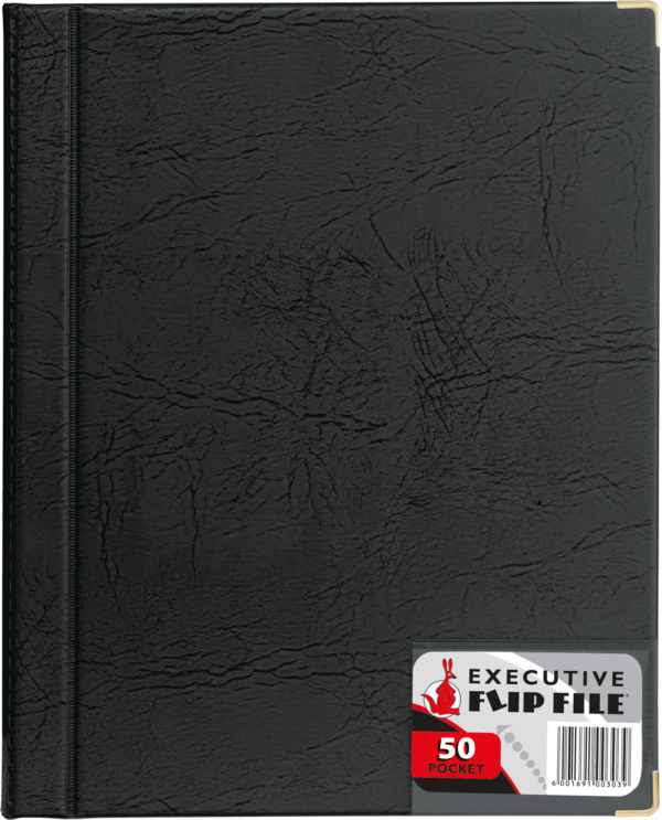 FlipFile Flip File A4 Executive Display Books Black FLIP
