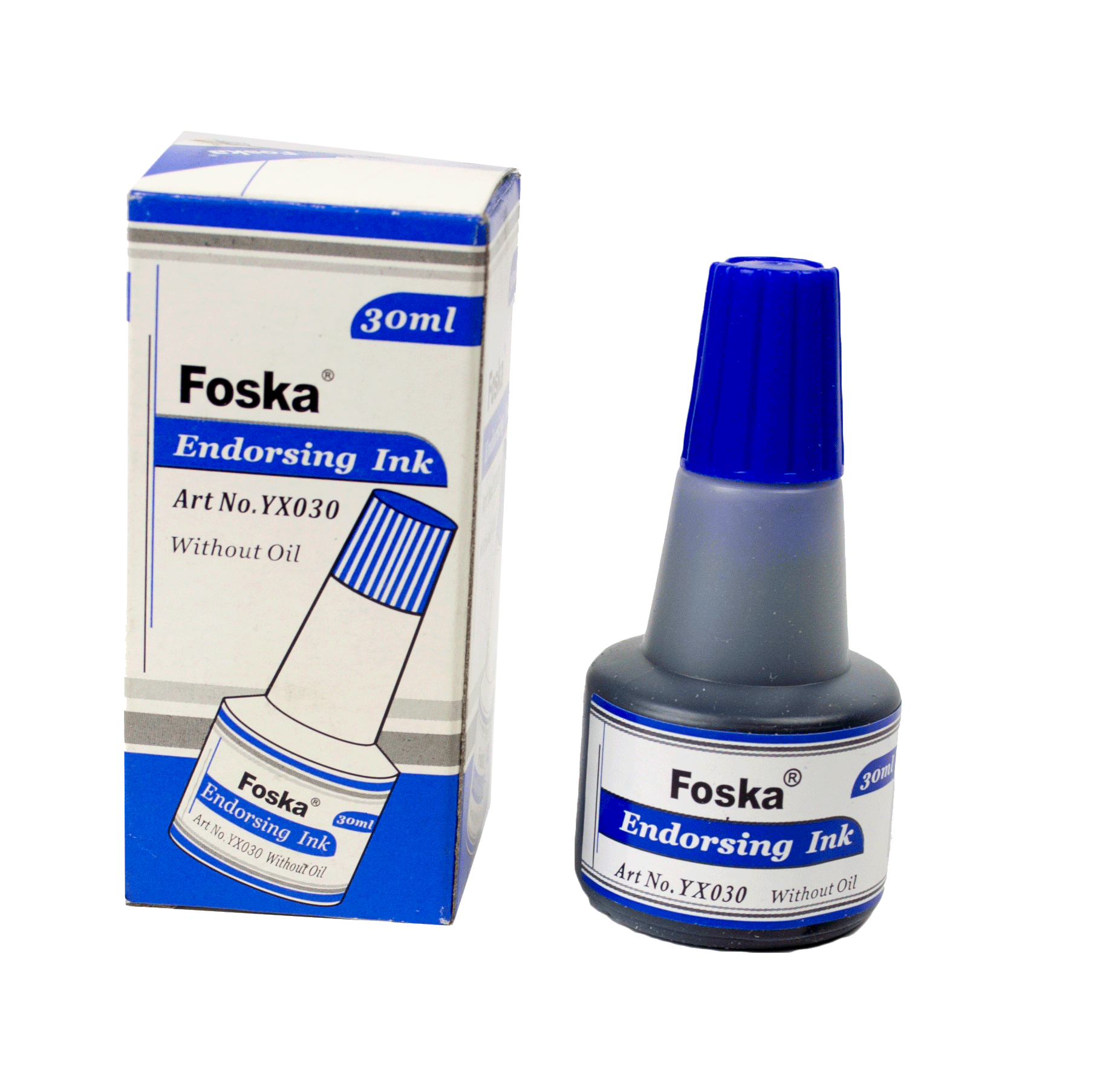 Foska Endorsing Ink Blue 30ml - Image 1