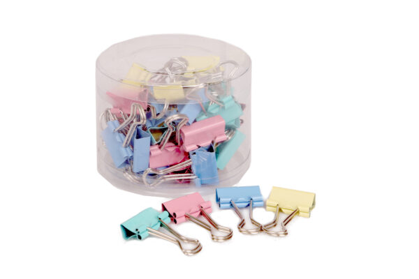 Kenzel Foldback Clips 19mm Pastel 40 Pack