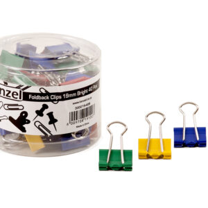 Kenzel Foldback Clips 19mm Bright 40 Pack - Image 1