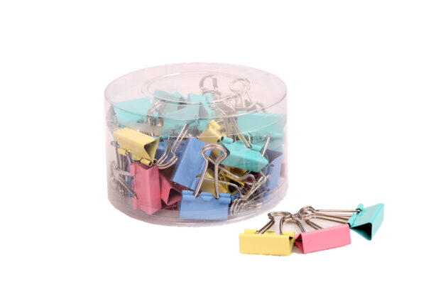 Kenzel Foldback Clips 25mm Pastel 48 Pack