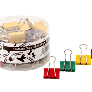 Kenzel Foldback Clips 25mm Bright 48 Pack - Image 1