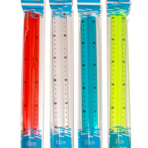 Kenzel Fingergrip Ruler Assorted 30cm - Image 1