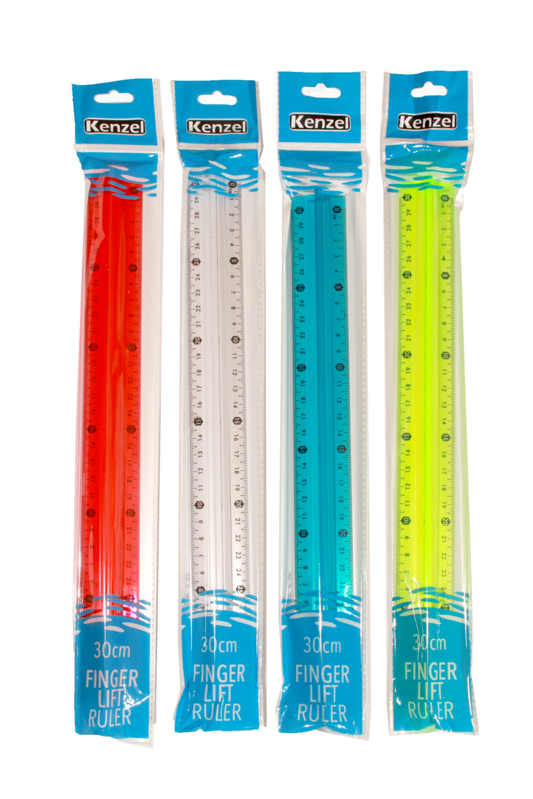Kenzel Fingergrip Ruler Assorted 30cm - Image 1