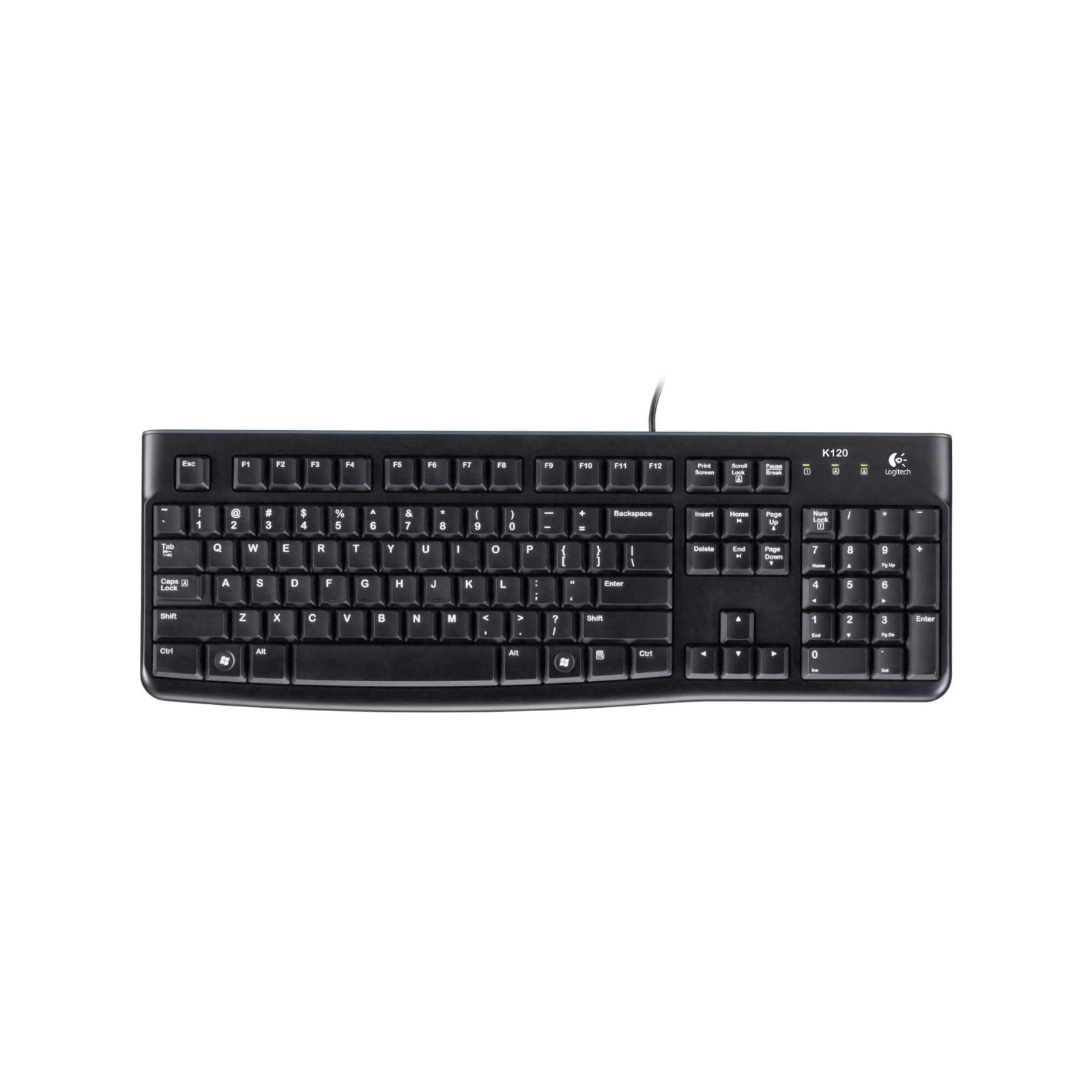Logitech Mk120 Wired Keyboard Black - Image 1