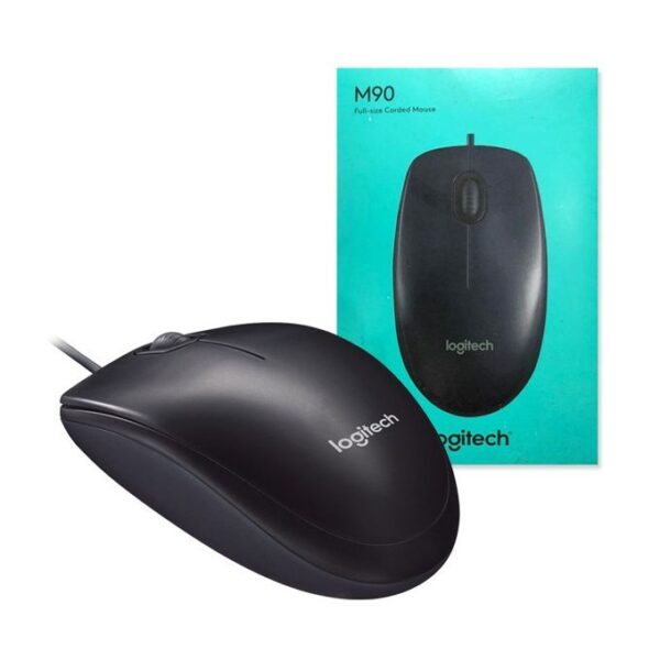 Logitech M90 Wired USB Mouse Black