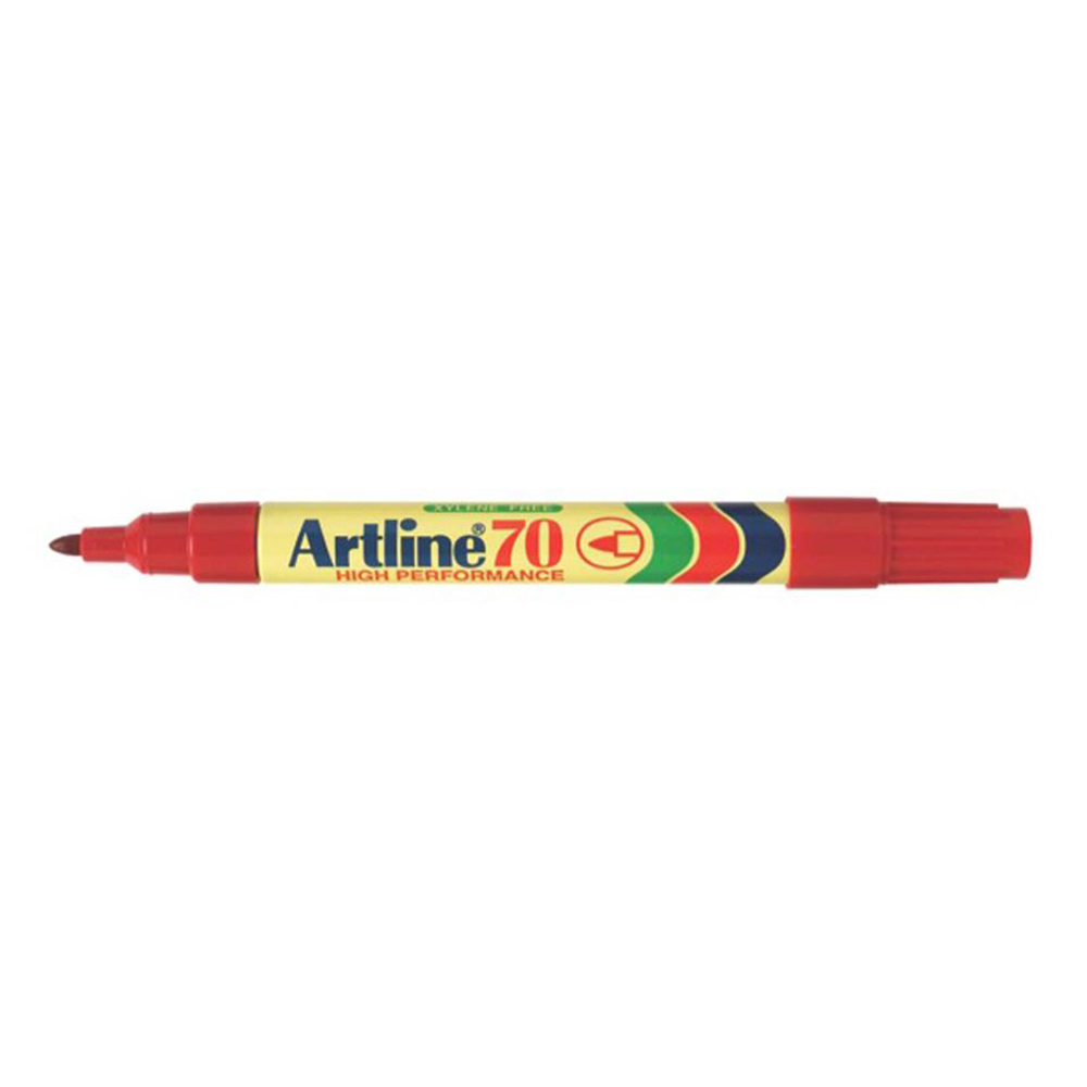 Artline 70 Permanent Marker Red 1.5mm - Image 1