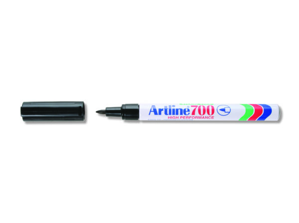 Artline 700 Fine Tip Permanent Marker Black 0.7mm