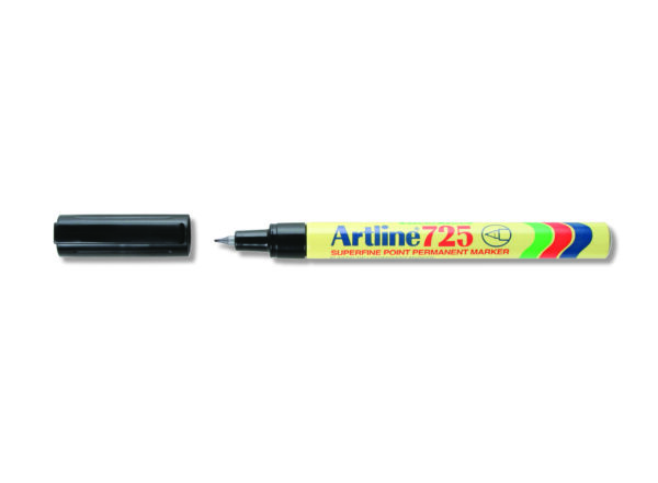 Artline 725 Superfine Tip Permanent Marker Black 0.4mm