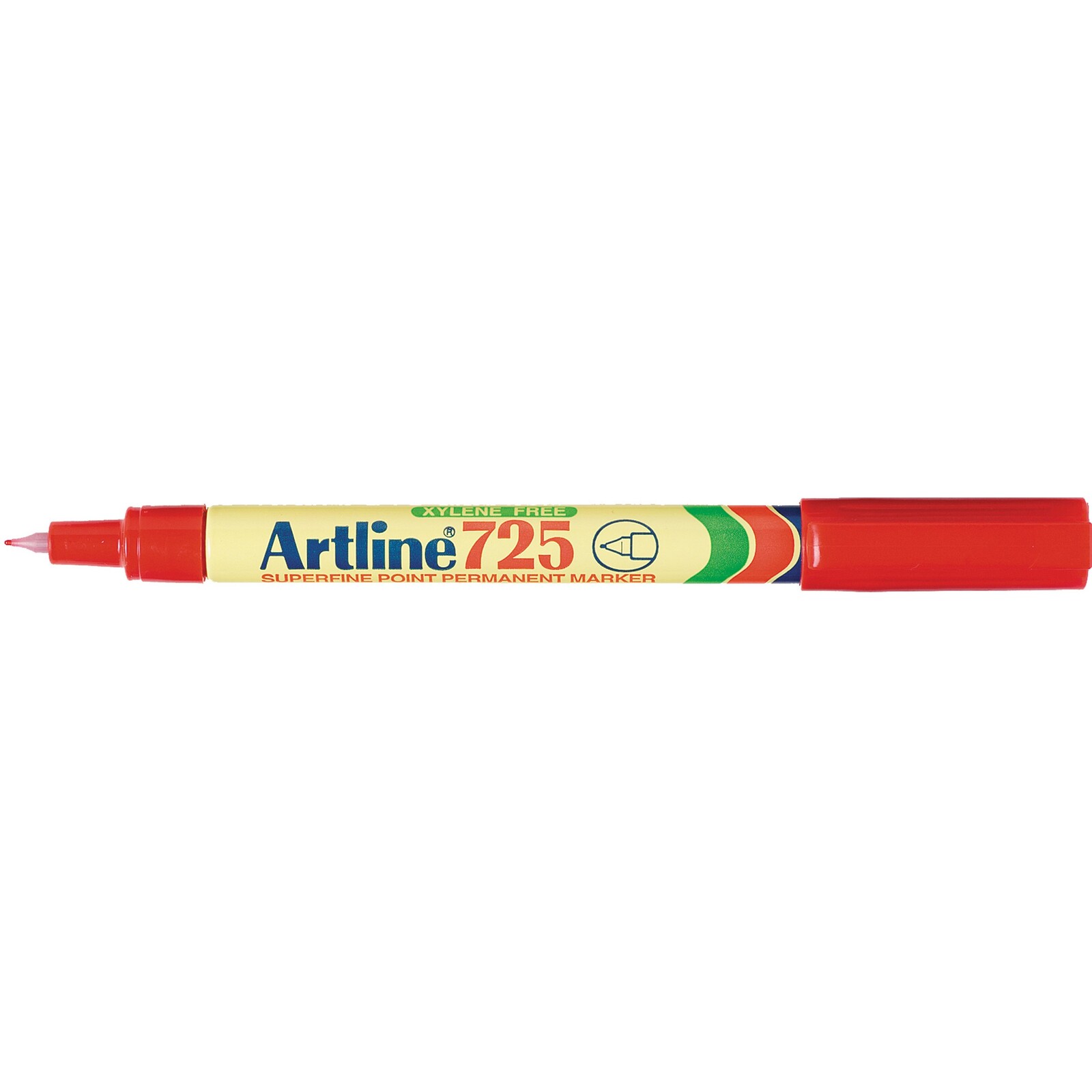 Artline 725 Superfine Tip Permanent Marker Red 0.4mm - Image 1