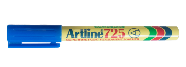 Artline 725 Superfine Tip Permanent Marker Blue 0.4mm