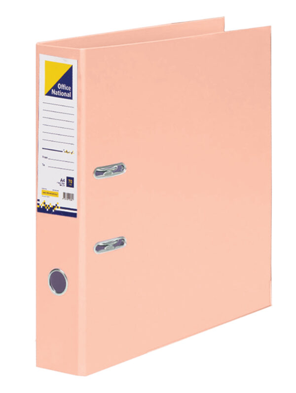 ON A4 Polypropylene Lever Archive 70mm Pastel Apricot