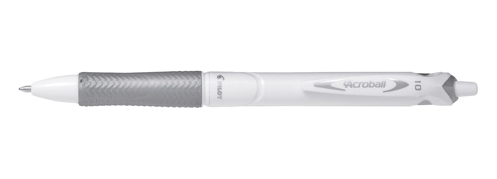 Pilot Acroball Pure White Retractable Ballpoint Pen 1mm - Image 1