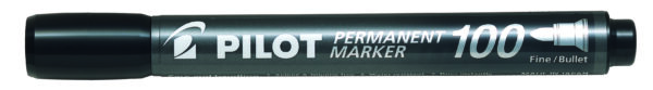 Pilot 100 Permanent Marker Black 1.0mm