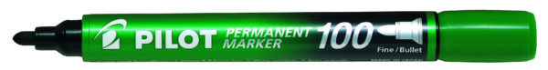 Pilot 100 Permanent Marker Green 1.0mm