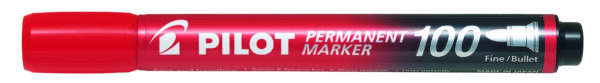 Pilot 100 Permanent Marker Red 1.0mm