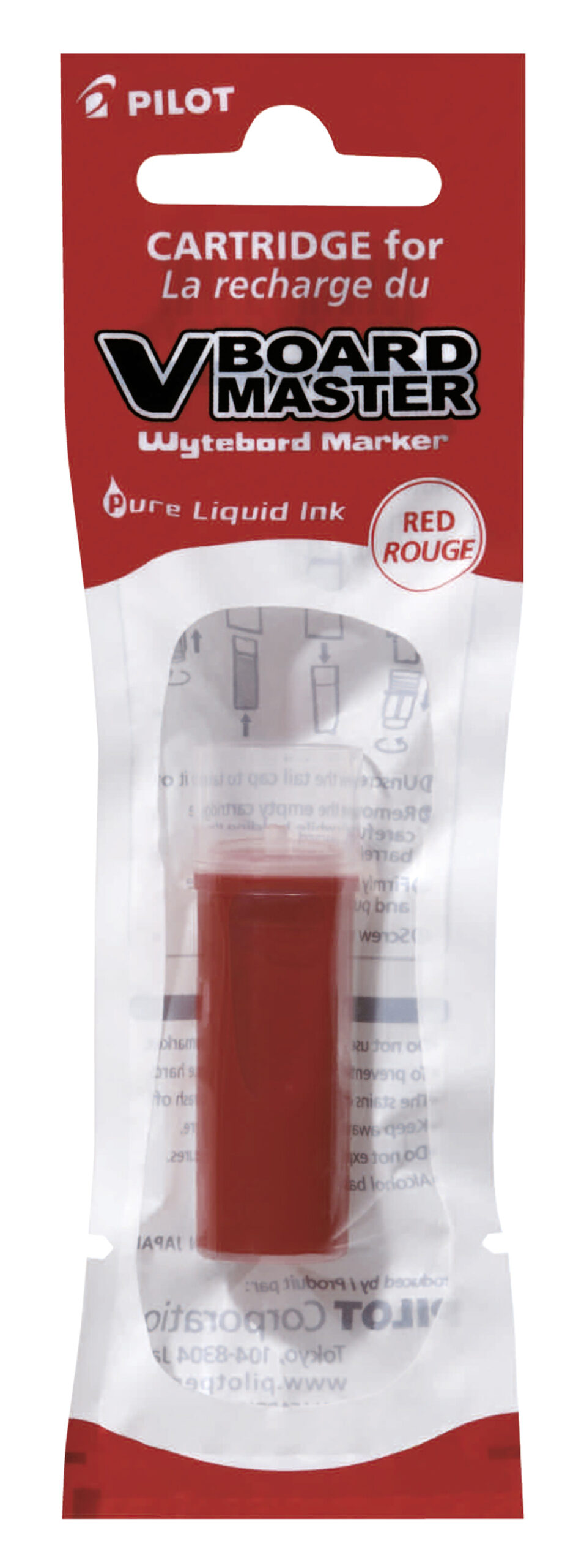 Pilot V Board Master Whiteboard Markers Red 5 Pack - Image 1