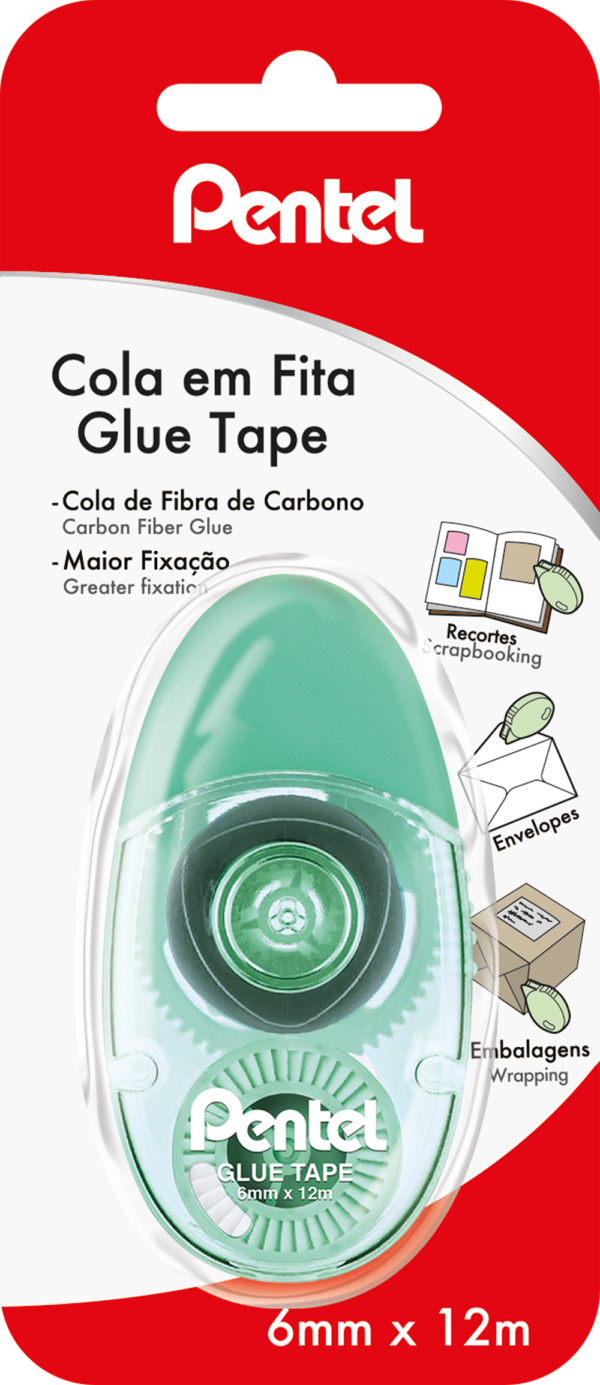 Pentel Glue Tape 6mmx12m Clear