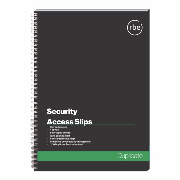 RBE Security Access Control Books A4