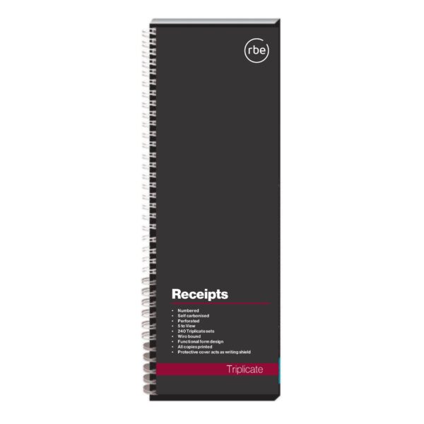 RBE Receipt Books 110mmx300mm 50 Sets