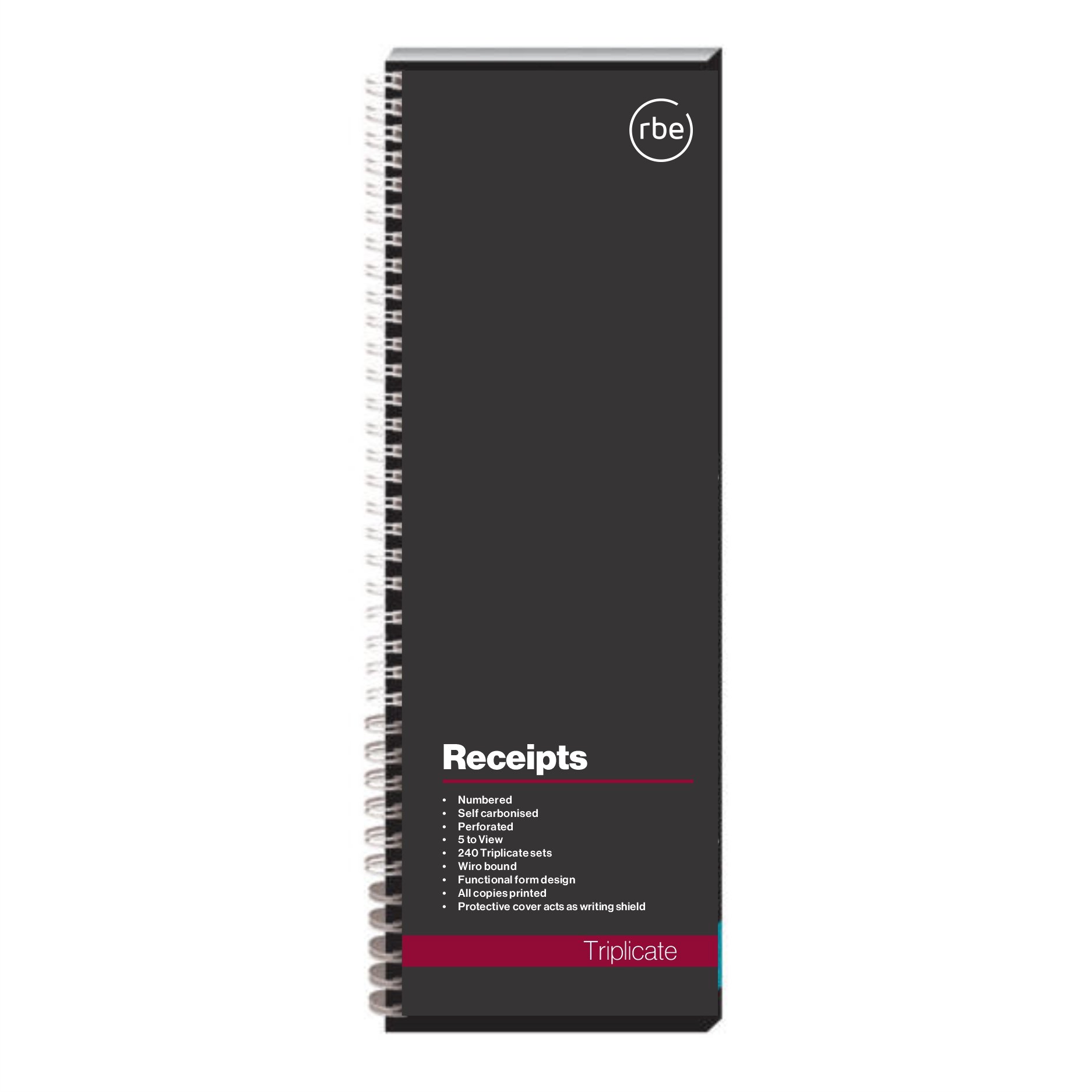 RBE Receipt Books 110mmx300mm 50 Sets - Image 1